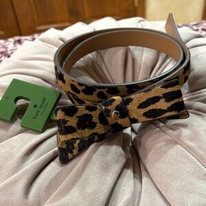 NWT Kate Spade Animal Print Bow Belt